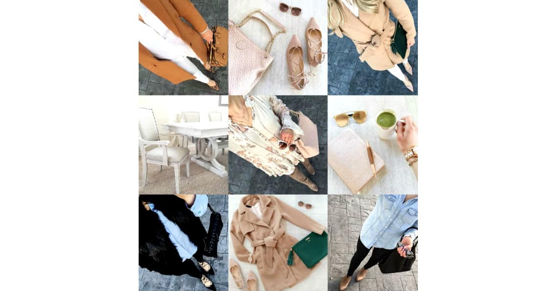 Instagram: immagine di un post con diversi outfit da donna