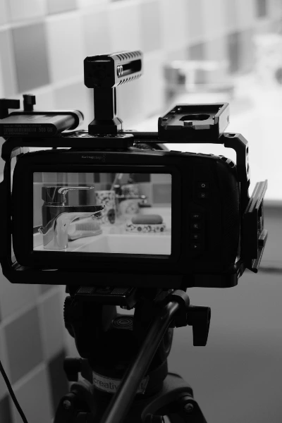 Backstage spot pubblicitario Excelsa ''Your Life, Your Style'': close up su scatto ripreso da una macchina fotografica